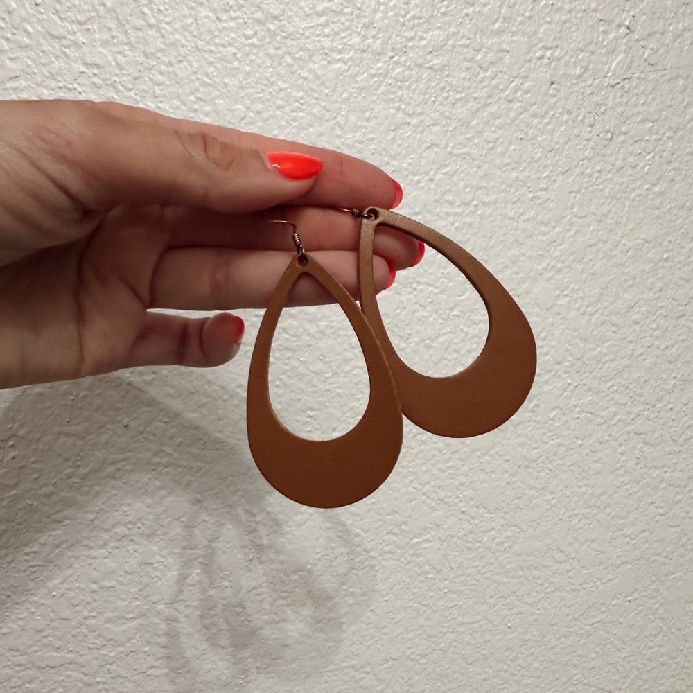 Brown Teardrop Earrings